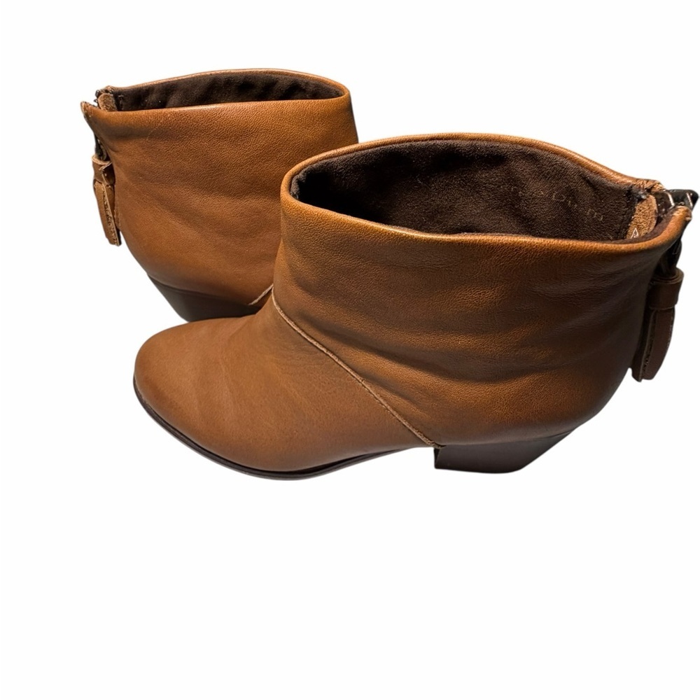 TOMS Carpe Diem Tan Brown Leather Women's Ankle Boots Sz 7.5 - Picture 3 of 13